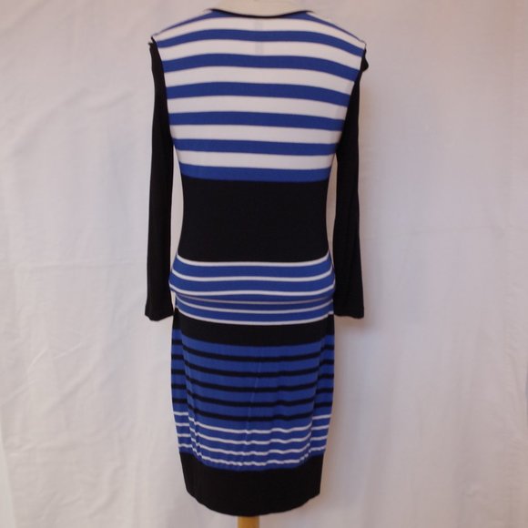 Lori M Collection Striped Jersey Dress- Sz. Sm - Picture 3 of 4